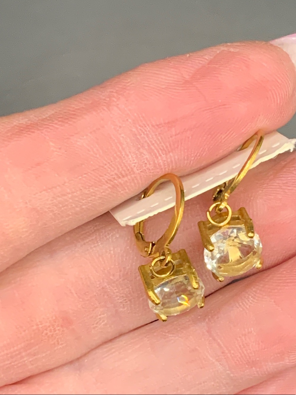 Gold Crystal Drop Earrings - Women Jewelry